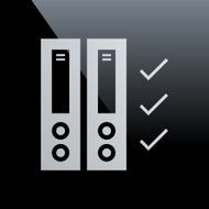 Computer Server icon on a black background N8