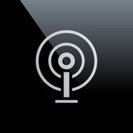 Antenna icon on a black background N2