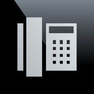 Phone icon on a black background N2