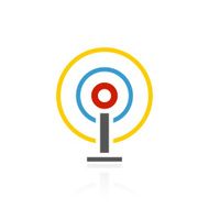 Antenna icon on a white background N7