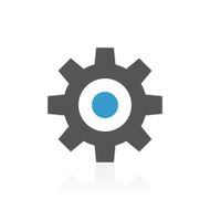 Gear icon on a white background N7