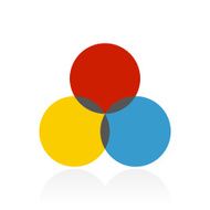 Venn Diagram icon on a white background N38