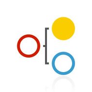 Flowchart icon on a white background N116