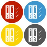 Computer Server icon on circle buttons N7