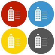 Office Building icon on circle buttons N18