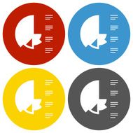 Coxcomb Chart icon on circle buttons N10