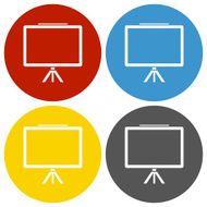 Presentation icon on circle buttons N7