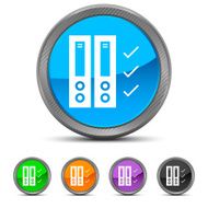 Computer Server icon on circle buttons N8