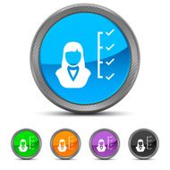 Businesswoman icon on circle buttons N15