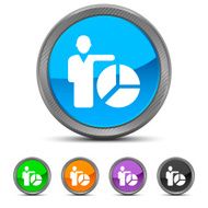 Businessman icon on circle buttons N42