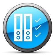 Computer Server icon on a round button N38