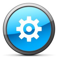 Gear icon on a round button N10
