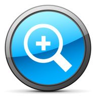 Magnifying Glass icon on a round button N10