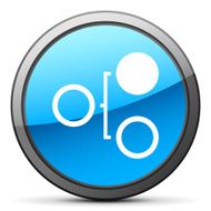 Flowchart icon on a round button N172