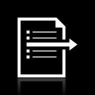 Document icon on a black background N32