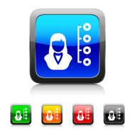 Businesswoman icon on color buttons N10
