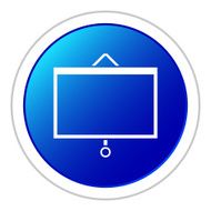 Presentation icon on a round button N40