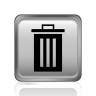 Garbage Can icon on a square button