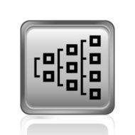 Flowchart icon on a square button N77