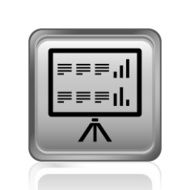 Presentation icon on a square button N18