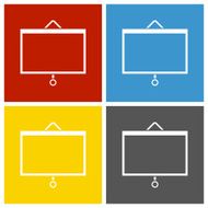 Presentation icon on square buttons N9