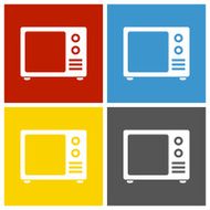 Television Set icon on square buttons N5