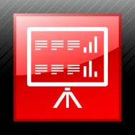 Presentation icon on a square button N19