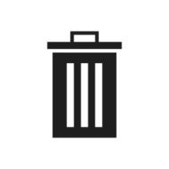 Garbage Can icon on a white background