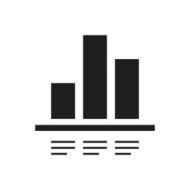 Bar Graph icon on a white background N149