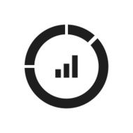 Donut Chart icon on a white background N63