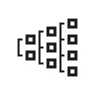 Flowchart icon on a white background N117