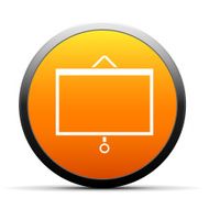 Presentation icon on a round button N42