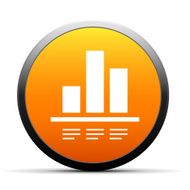Bar Graph icon on a round button N212