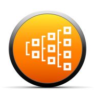 Flowchart icon on a round button N174