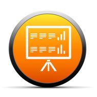 Presentation icon on a round button N43