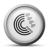 Radial Bar Chart icon on a silver button N5