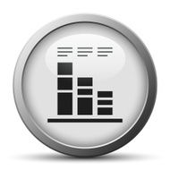 Bar Graph icon on a silver button N24