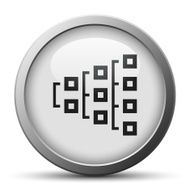 Flowchart icon on a silver button N18