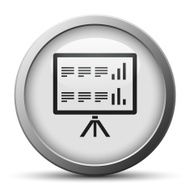 Presentation icon on a silver button N6