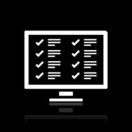 Computer icon on a black background N10