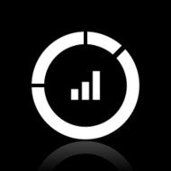 Donut Chart icon on a black background N17