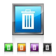 Garbage Can icon on square buttons