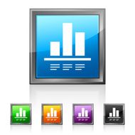 Bar Graph icon on square buttons N53