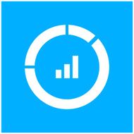 Donut Chart icon on a blue background N9