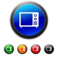 Television Set icon on round buttons N5