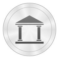 Bank icon on a round button N105
