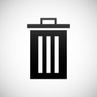 Garbage Can icon on a white background N2