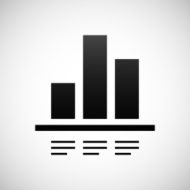 Bar Graph icon on a white background N151