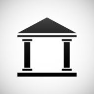 Bank icon on a white background N75