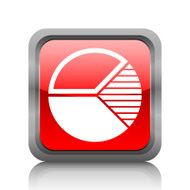Pie Chart icon on a square button N24